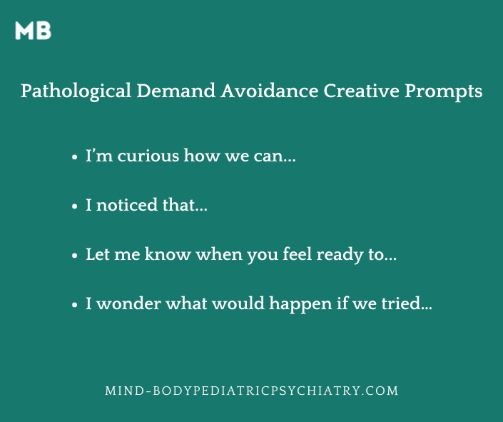 Pathological Demand Avoidance Creative Prompts